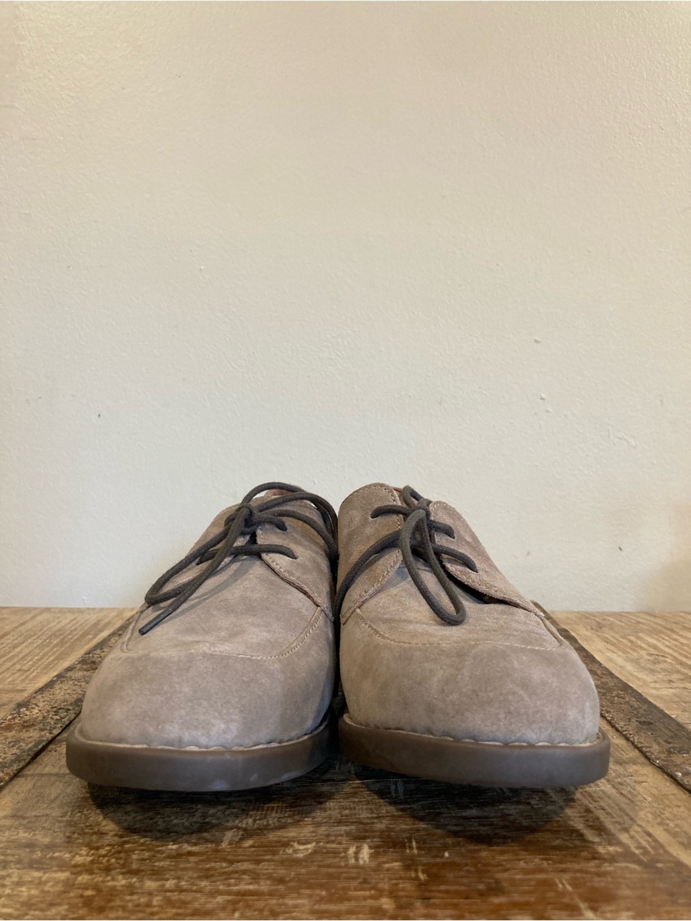 Born Women’s Taupe Suede Oxfords Lace-Up Loafers Size 9 Medium Width - Picture 4 of 14